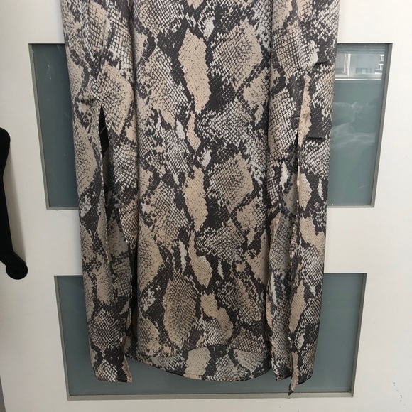 Snakeskin print satin sleeveless dress H&M - Picture 5 of 9